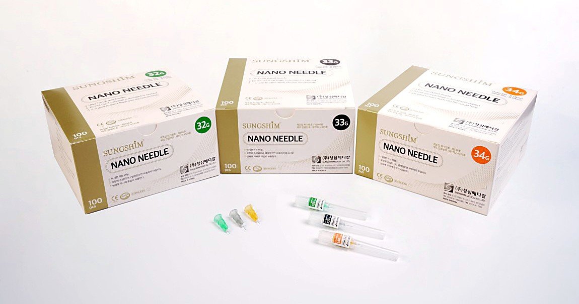 Sungshim Nano Needle boxes with fine-gauge needles